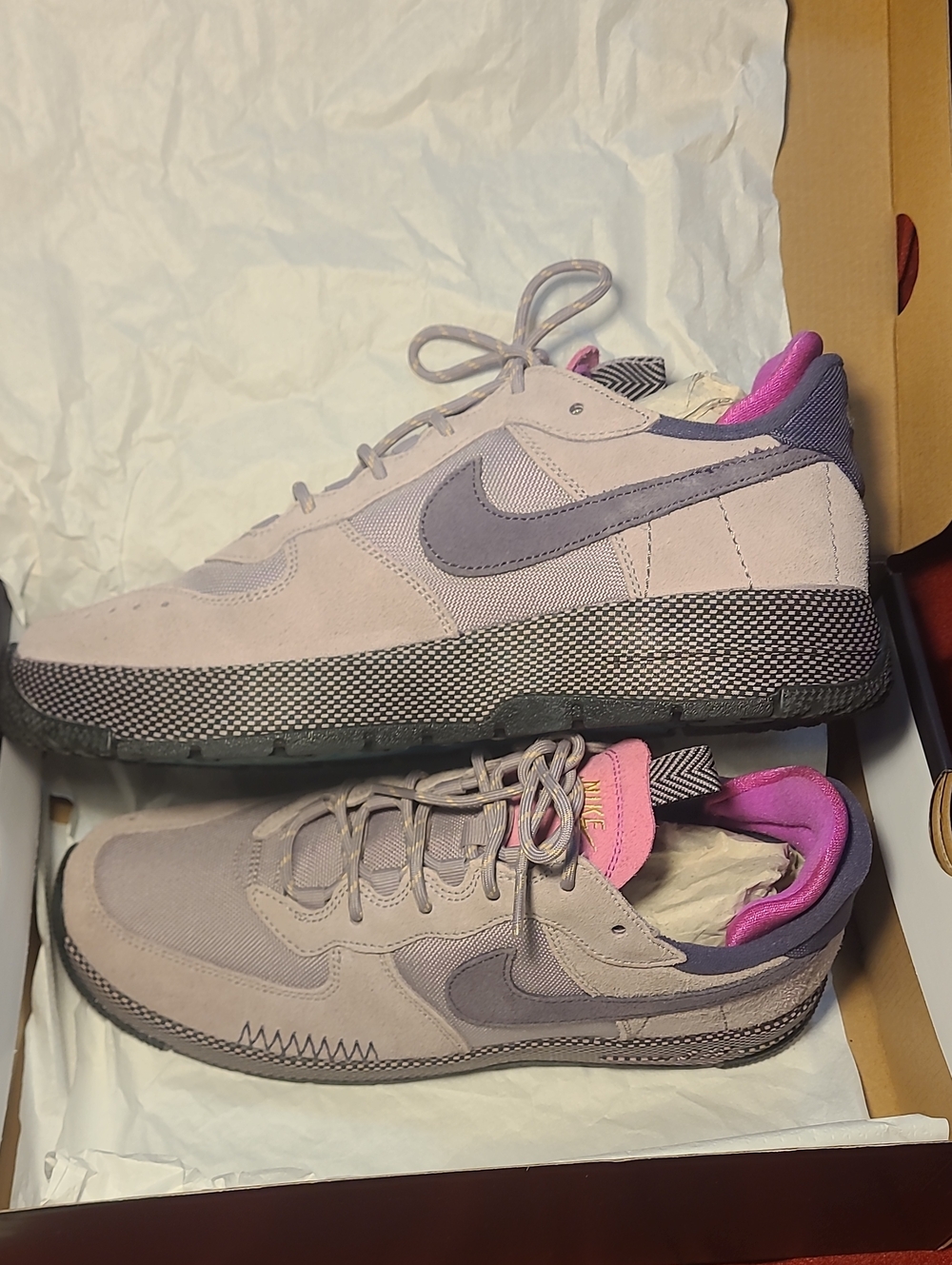 Nike Women's Lavender and Pink Casual Sneakers - Picture 2 of 8